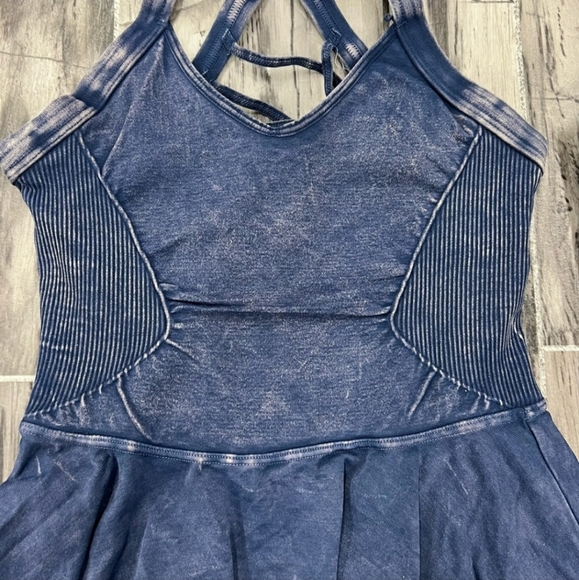 Free People Good Karma Dress Navy M/L Nwot - Picture 2 of 16